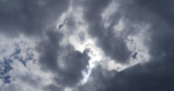 Images Panoramiques Des Nuages Dans Ciel Bleu — Video