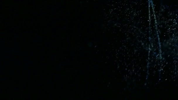 Крупним Планом Кадри Барвистого Диму Темному Фоні — стокове відео