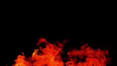Yavaş Hareket, siyah arkaplanda yangın görüntülerini yakıyor