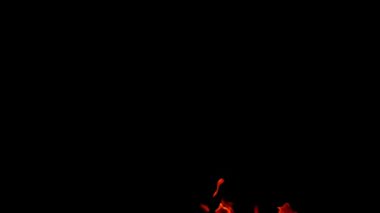 Yavaş Hareket, siyah arkaplanda yangın görüntülerini yakıyor