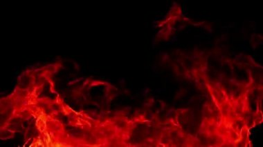 Yavaş Hareket, siyah arkaplanda yangın görüntülerini yakıyor