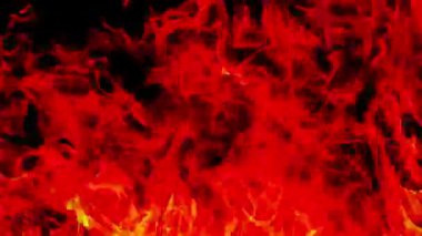 Yavaş Hareket, siyah arkaplanda yangın görüntülerini yakıyor