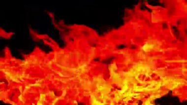 Yavaş Hareket, siyah arkaplanda yangın görüntülerini yakıyor