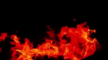 Yavaş Hareket, siyah arkaplanda yangın görüntülerini yakıyor