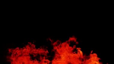 Yavaş Hareket, siyah arkaplanda yangın görüntülerini yakıyor