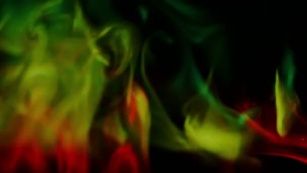 Images Ralenti Smoke Sur Fond Noir — Video