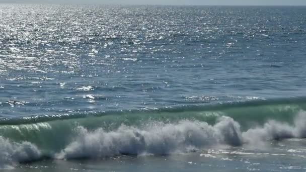 Дуже Повільні Кадри Хвиль Океані — стокове відео
