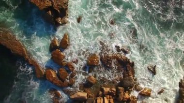 Laguna Sahili İlham Noktası Merdivenleri Birds Eye View California Sahili Hava Görüntüsü