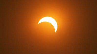 Oregon ABD 'de çekilen Toplam Güneş Tutulması 2017 yakın çekim görüntüleri