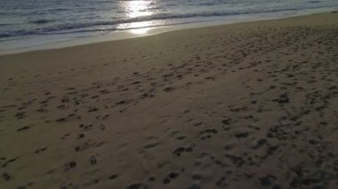 Kaliforniya Sahili Hermosa Sahili Gündüz Saati Hava Görüntüsü İleri Eğiliyor