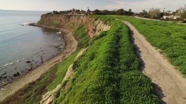 Palos Verdes Agua Amarga Kanyon California Sahil Hattı Soldan Atış