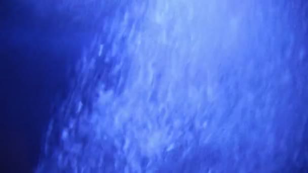 Нічні Підводні Хвилі Бульбашки Штормову Погоду — стокове відео