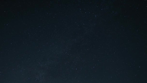 Yaz Samanyolu Galaksisi Kuzeybatı Yıldızlı Gökyüzü Perseid Meteor Yağmuru Hızı — Stok video