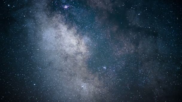 水星流星群と天の川のタイムラプス天体写真 — ストック動画
