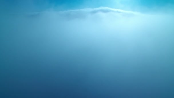 Blue Sky Heavenly Clouds Aerial Shot Marine Layer Elevate Haze — Stock Video