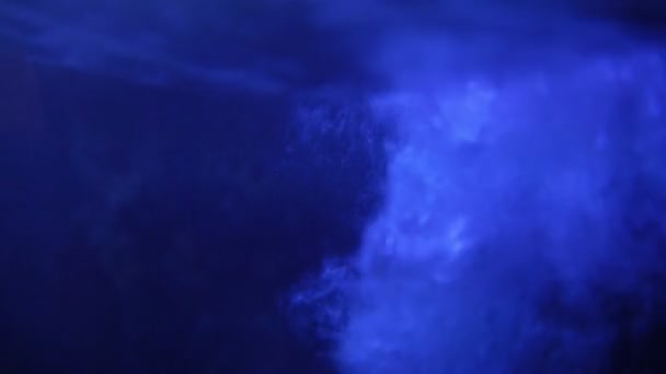 Olas Burbujas Submarinas Nocturnas Clima Tormentoso — Vídeo de stock
