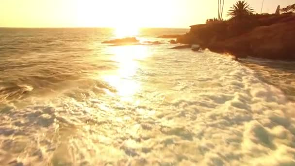 Punto Inspiración Laguna Beach Sunset Aerial Shot California Coast Forward — Vídeos de Stock