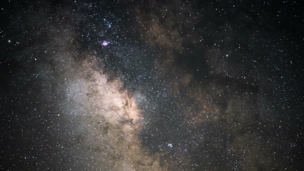 Vintergatan Och Akvarier Meteor Dusch Astrofotografi Tid Förflutit — Stockvideo