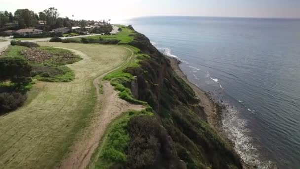 Palos Verdes Estates Shoreline California Coastline Aerial Shot — Stock video