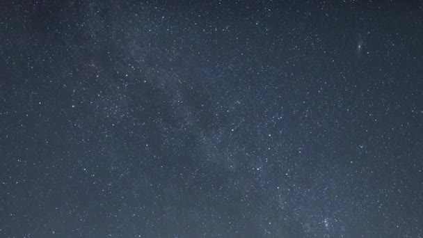 Andromeda Galaxy 24Mm Severozápadní Hvězdné Nebe Perseid Meteor Sprchový Čas — Stock video