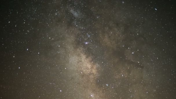 Melkweg Quarïden Meteor Douche Astrofotografie Tijd Verstrijken — Stockvideo