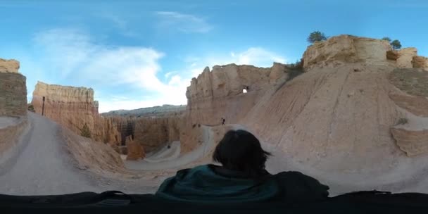360 Bryce Canyon Park Narodowy Utah Turystyka Piesza Navajo Loop — Wideo stockowe