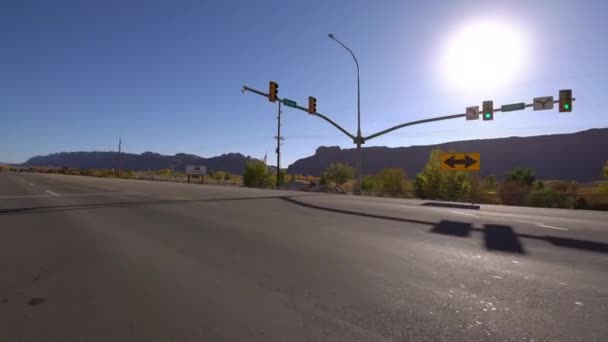 Utah Moab City Highway 191 Driving Template Highway 128 Southwest — Stock video