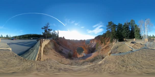 360 Bryce Canyon National Park Utah Natural Bridge Time Lapse — Vídeo de stock