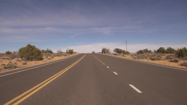 Юта Scenic Byway Driving Template Desert Southwest Usa — стоковое видео