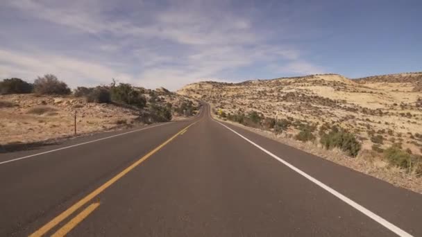 Utah Scenic Byway Πρότυπο Οδήγησης Calf Creek Κάτω Νοτιοδυτικά Ηπα — Αρχείο Βίντεο