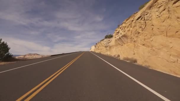 Utah Scenic Byway Driving Template Calf Creek Upper Southwest Usa — Stockvideo