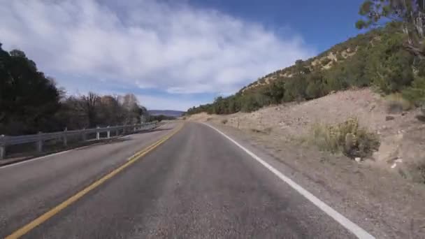 ユタ州風景バイウェイ12ディキシー ナショナル フォレスト フットヒル ドライビング テンプレート3 Southwest Usa — ストック動画