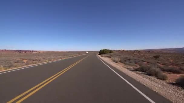 Arches National Park Hyperlapse Körning Utah Usa — Stockvideo