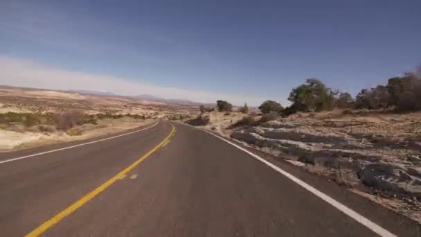 Utah Scenic Byway Körtid Lapse Head Rocks Sydvästra Usa — Stockvideo