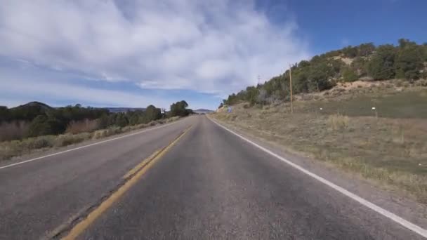 ユタ州風景バイウェイ12ディキシー ナショナル フォレスト フットヒル ドライビング テンプレート5 Southwest Usa — ストック動画