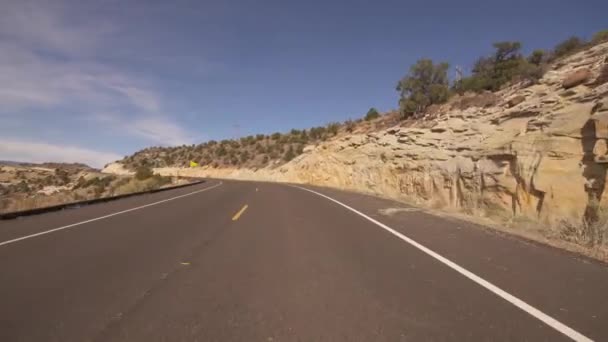 Utah Scenic Byway Plantilla Conducción Calf Creek Upper Southwest Usa — Vídeo de stock