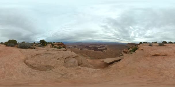 360 Canyonlands National Park Utah Grand View Point Time Lapse — Stock video