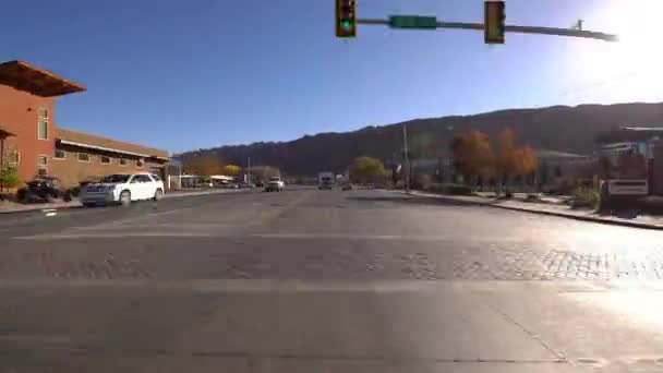 Utah Moab City Highway 191 Southbound Tempo Guida Lapse Sud — Video Stock