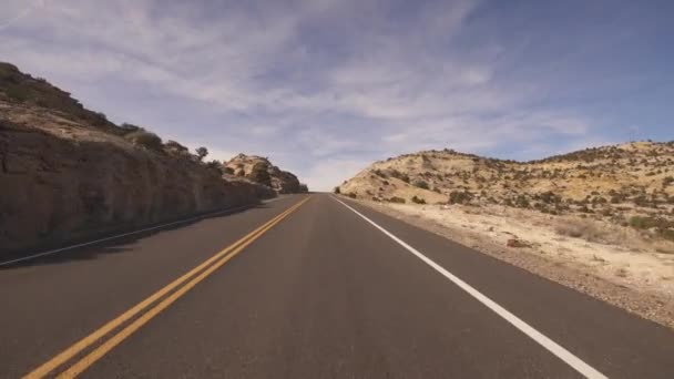 Utah Scenic Byway Driving Template Calf Creek Lower Southwest Usa — стокове відео