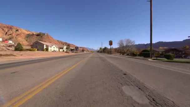 Utah Moab City Highway 191 Driving Template Southwest สหร ฐอเมร — วีดีโอสต็อก