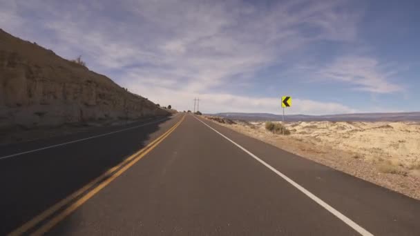 Utah Scenic Byway Driving Template Calf Creek Upper Southwest Usa — Stock Video