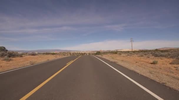 Utah Scenic Byway Szablon Jazdy Pustynia Południowo Zachodnie Stany Zjednoczone — Wideo stockowe