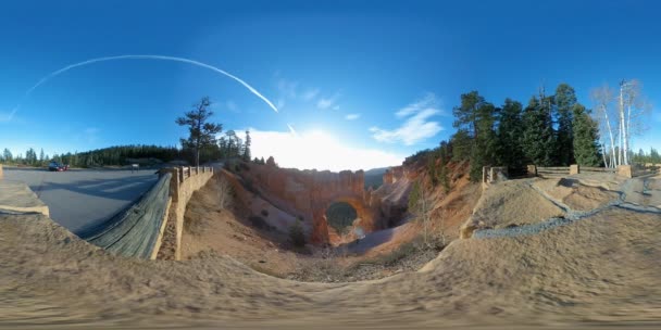 360 Bryce Canyon National Park Utah Natural Bridge Southwest Usa — Vídeos de Stock