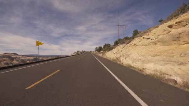 Utah Scenic Byway Plantilla Conducción Calf Creek Southwest Usa — Vídeo de stock