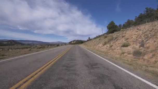 Utah Scenic Byway Dixie National Forest Foothill Driving Template Zuidwesten — Stockvideo