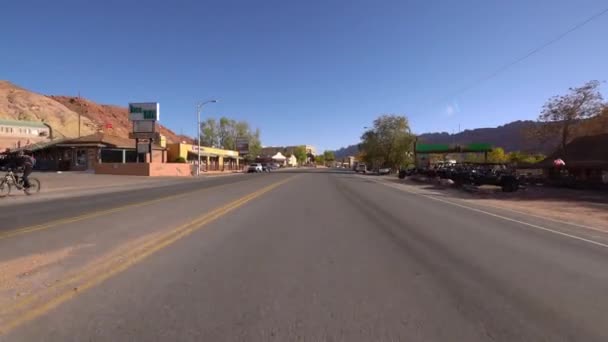Utah Moab City Highway 191 Modelo Condução Sudoeste Dos Eua — Vídeo de Stock