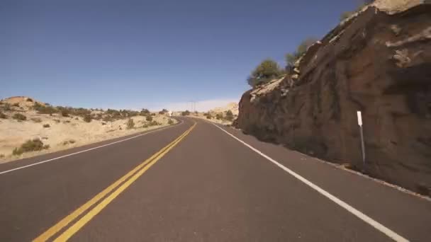 Utah Scenic Byway Driving Template Calf Creek Zuidwesten Van — Stockvideo