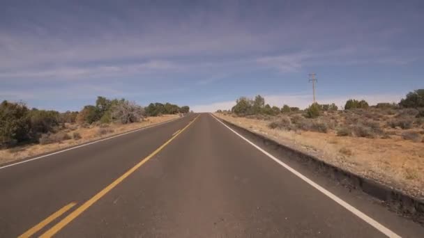 Utah Scenic Byway Driving Template Desert Sydvästra Usa — Stockvideo