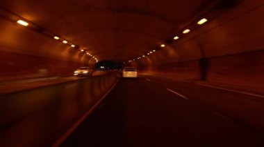 Los Angeles Otoyolu I1 Doğu Alacakaranlık Şablonu 1 İskele Tüneli Kaliforniya ABD