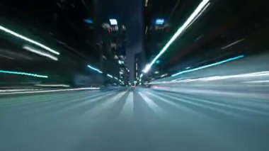 Hiperlapse Los Angeles 'ı Gece Kaliforniya' daki Grand Ave 'e sür.